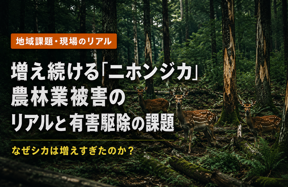 増え続けるニホンジカによる農林業被害のリアルと有害駆除の課題