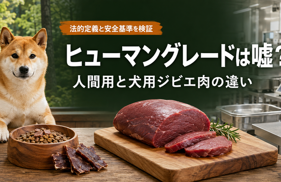 ドッグフードのヒューマングレードは嘘？法的定義と人間用・犬用ジビエ肉の違い