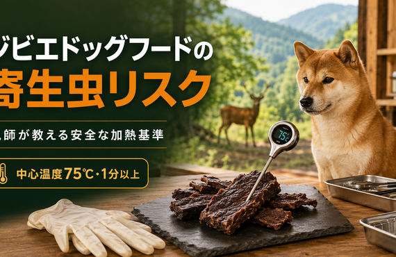 ジビエドッグフードに寄生虫はいる？猟師が教える鹿・猪肉の感染症リスクと安全な加熱基準