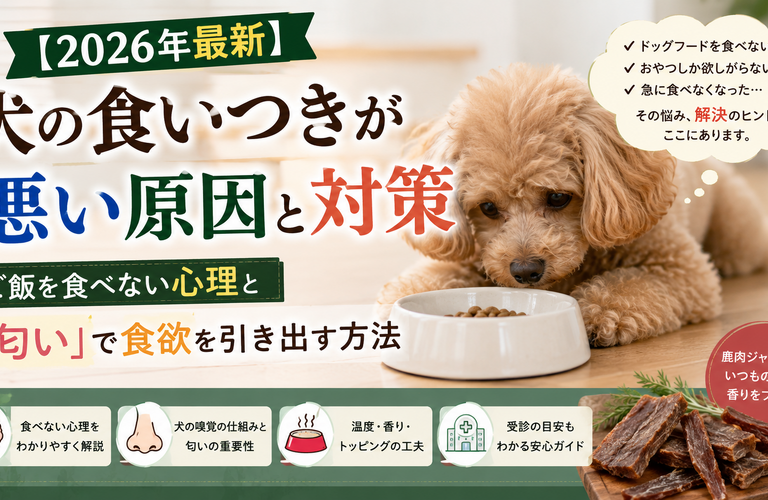 【2026年最新】犬の食いつきが悪い原因と対策｜ご飯を食べない心理と「匂い」で食欲を引き出す方法