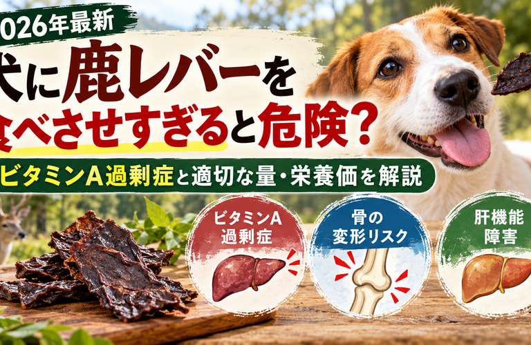 【2026年最新】犬に鹿レバーを食べさせすぎると危険？ビタミンA過剰症と適切な量・栄養価を解説